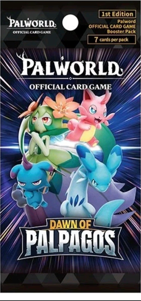 Palworld Official Card Game Booster Pack Dawn of Palpagos front artwork