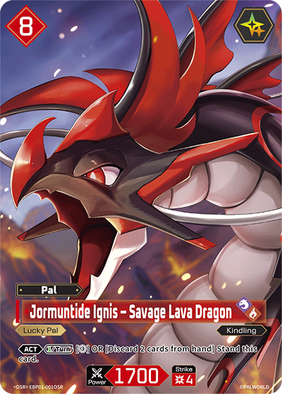 Jormuntide Ignis EBP01-001OSR — official Palworld TCG card
