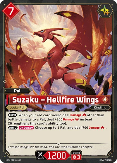 Suzaku Palworld TCG card EBP01-002