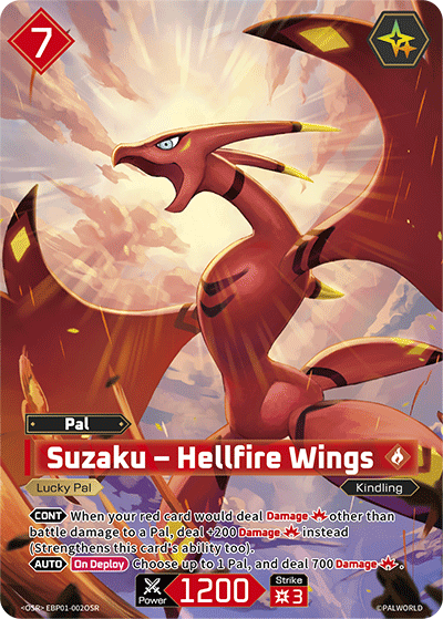 Suzaku Palworld card EBP01-002OSR