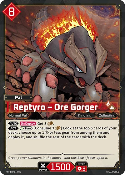 Reptyro Palworld TCG card EBP01-005
