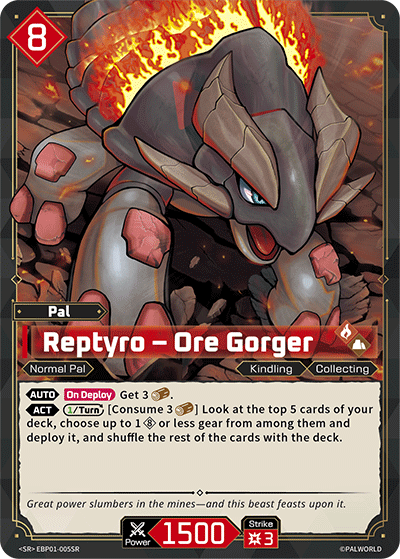 Reptyro Palworld TCG card EBP01-005SR