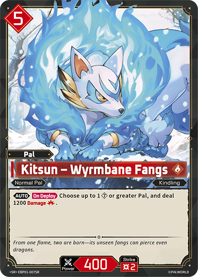 Kitsun Palworld TCG card EBP01-007SR
