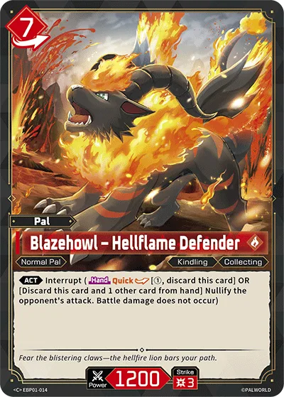 Blazehowl Palworld TCG card EBP01-014
