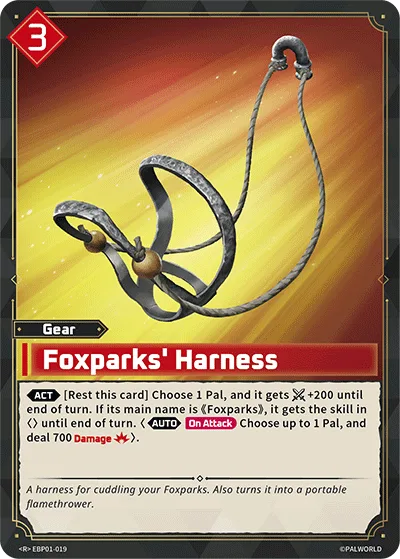 Foxparks' Harness Palworld TCG card EBP01-019