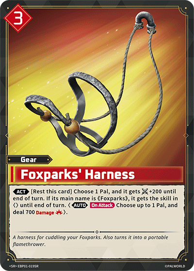Foxparks' Harness Palworld TCG card EBP01-019SR