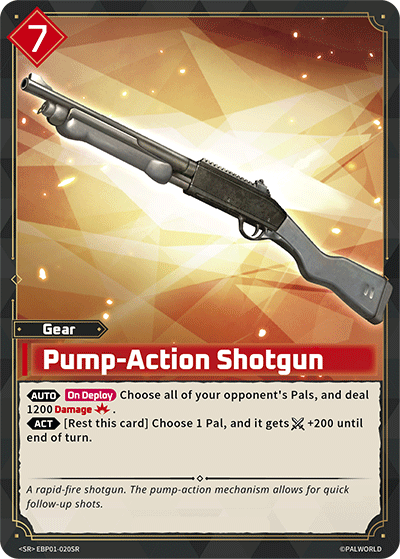 Pump-Action Shotgun Palworld TCG card EBP01-020SR