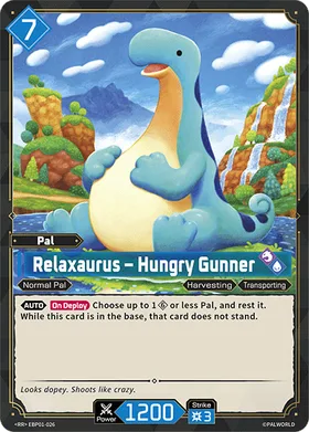 Relaxaurus Palworld TCG card EBP01-026 (RR)