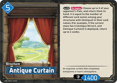 Antique Curtain Palworld TCG card EBP01-039SR
