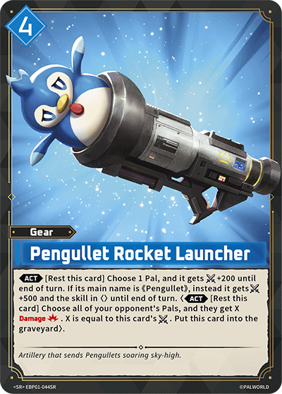 Pengullet Rocket Launcher Palworld TCG card EBP01-044SR