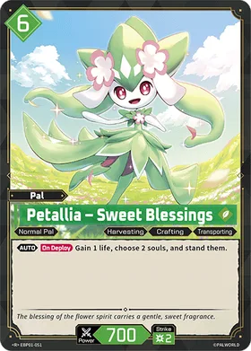 Petallia Palworld TCG card EBP01-051 (R)