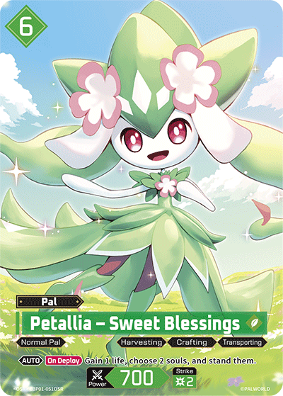 Petallia Palworld TCG card EBP01-051OSR