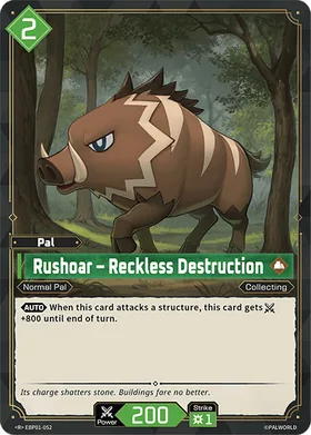 Rushoar Palworld TCG card EBP01-052 (R)