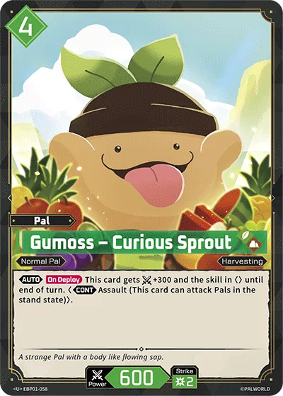 Gumoss Palworld TCG card EBP01-058