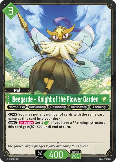 Beegarde Palworld TCG card EBP01-061