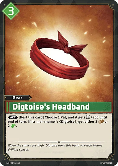 Digtoise's Headband Palworld TCG card EBP01-068