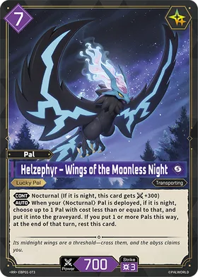 Helzephyr Palworld TCG card EBP01-073 (RR)