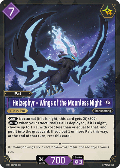 Helzephyr Palworld TCG card EBP01-073