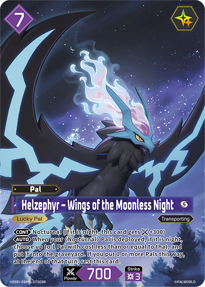 Helzephyr Palworld TCG card EBP01-073OSR