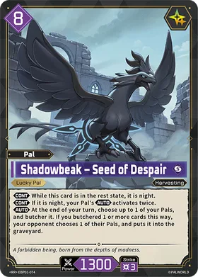 Shadowbeak Palworld TCG card EBP01-074 (RR)