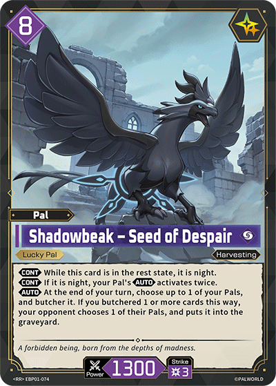 Shadowbeak Palworld TCG card EBP01-074