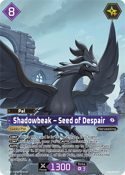Shadowbeak Palworld TCG card EBP01-074OSR
