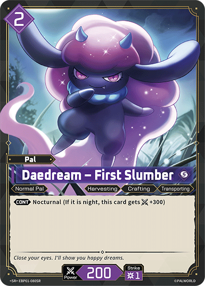 Daedream Palworld TCG card EBP01-080SR