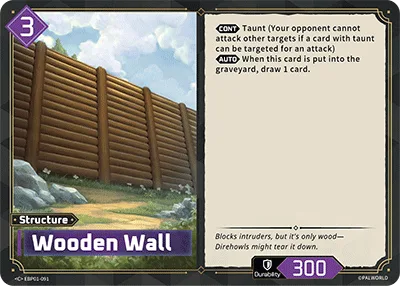 Wooden Wall Palworld TCG card EBP01-091