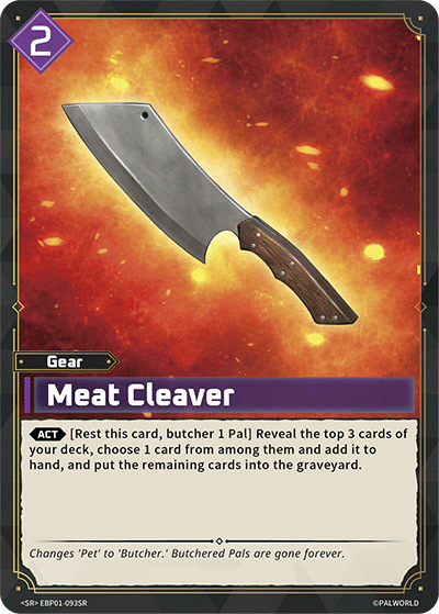 Meat Cleaver Palworld TCG card EBP01-093SR