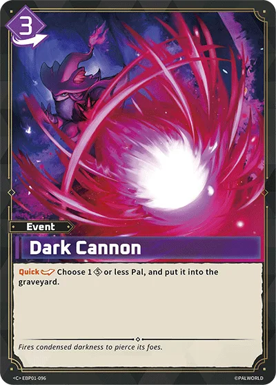 Dark Cannon Palworld TCG card EBP01-096