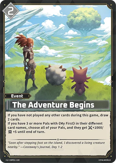 The Adventure Begins Palworld TCG card EBP01-100