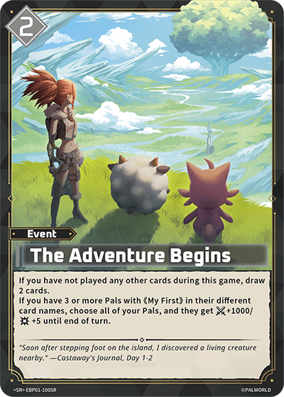 The Adventure Begins Palworld TCG card EBP01-100SR