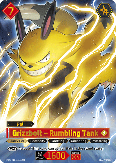 Grizzbolt ETD01-001TSP — official Palworld TCG card