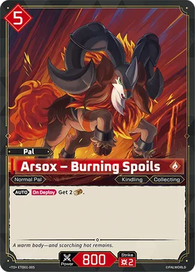 Arsox Palworld TCG card ETD01-005 (TD)