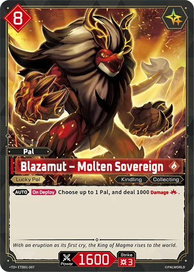 Blazamut Palworld TCG card ETD01-007