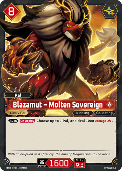 Blazamut Palworld card ETD01-007TSR