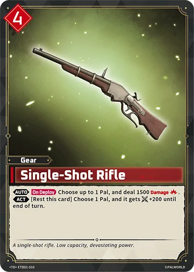 Single-Shot Rifle Palworld TCG card ETD01-010
