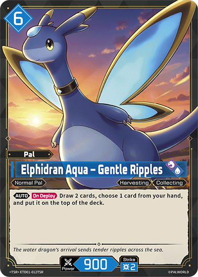 Elphidran Aqua Palworld TCG card ETD01-012TSR