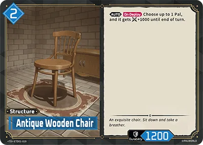 Antique Wooden Chair Palworld TCG card ETD01-019