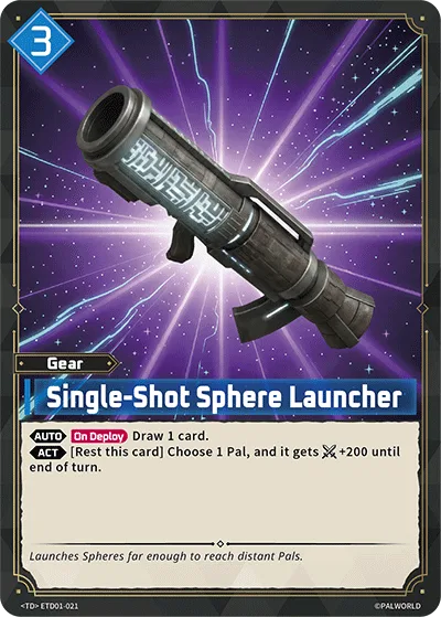 Single-Shot Sphere Launcher Palworld TCG card ETD01-021
