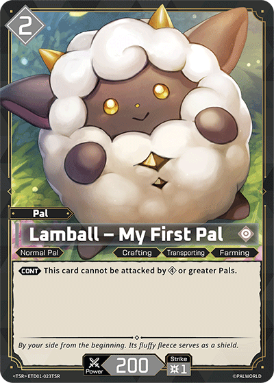 Lamball Palworld TCG card ETD01-023TSR