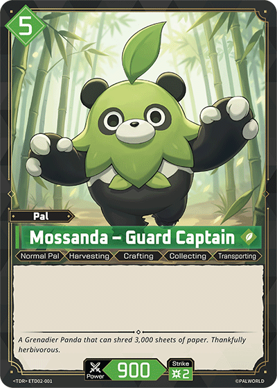 Mossanda Palworld TCG card ETD02-001