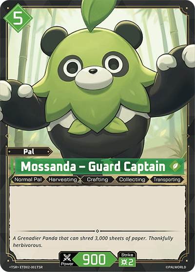 Mossanda Palworld TCG card ETD02-001TSR