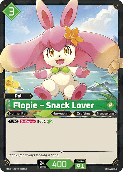 Flopie Palworld TCG card ETD02-003TSR