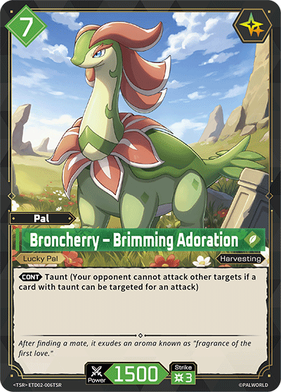 Broncherry Palworld TCG card ETD02-006TSR