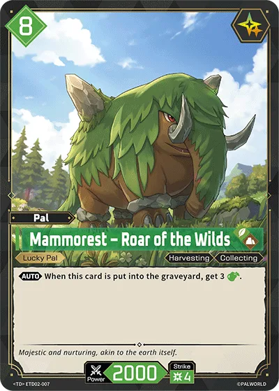 Mammorest Palworld TCG card ETD02-007