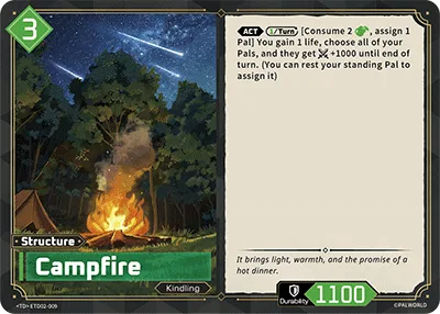 Campfire Palworld TCG card ETD02-009