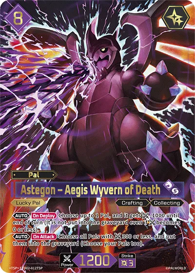 Astegon ETD02-012TSP TSP Palworld TCG card from Trial Deck — Dawn of Palpagos Green・Purple