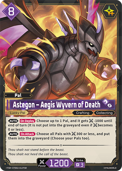 Astegon Palworld TCG card ETD02-012TSR