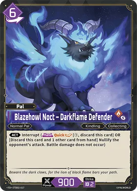 Blazehowl Noct Palworld TCG card ETD02-017 (TD)